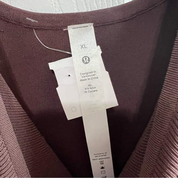 Lululemon Tight-Fit Knit Tank Dress in Java - Dark Brown Size XL New - Picture 11 of 11